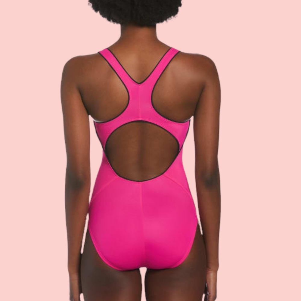 NWT NIKE Pink Women's Laser Crossback One Piece Swimsuit Size Small
